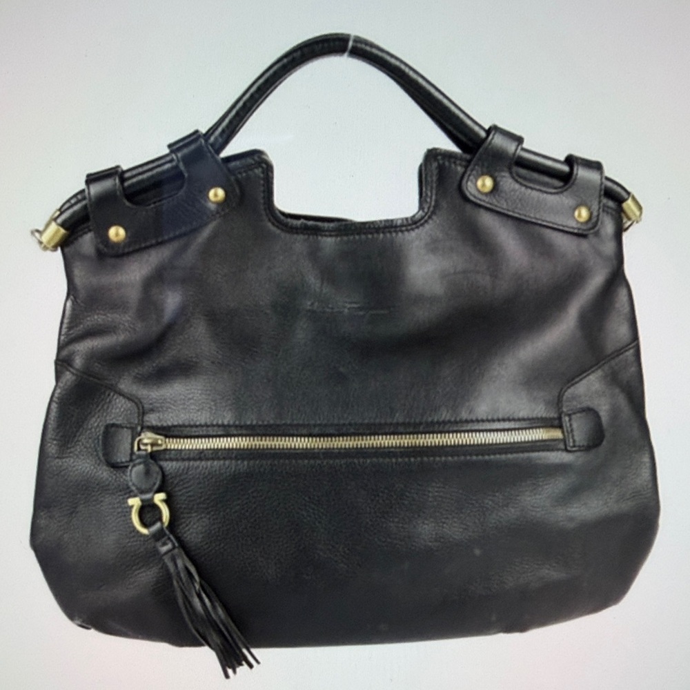 Salvatore Ferragamo Black Leather Handbag